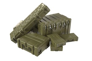 3D military crates model