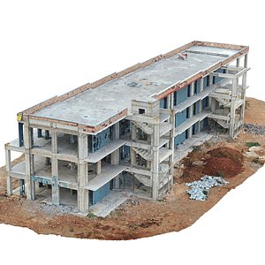 The building is under construction 2 3D model
