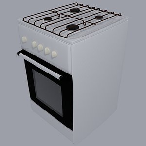 3D model gas cooker oven