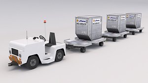 baggage tractor 3D model