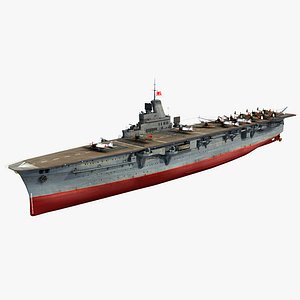 3D japanese aircraft carrier taiho