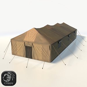 Military tent low poly