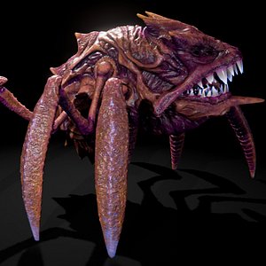 Alien Crab Monster with IK and AI