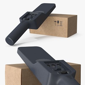 Handheld Metal Detector with Box Black 3D