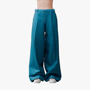 Baggy Oversize Jeans Wide Leg 3D model