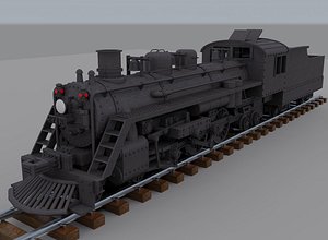 3d model steam locomotive