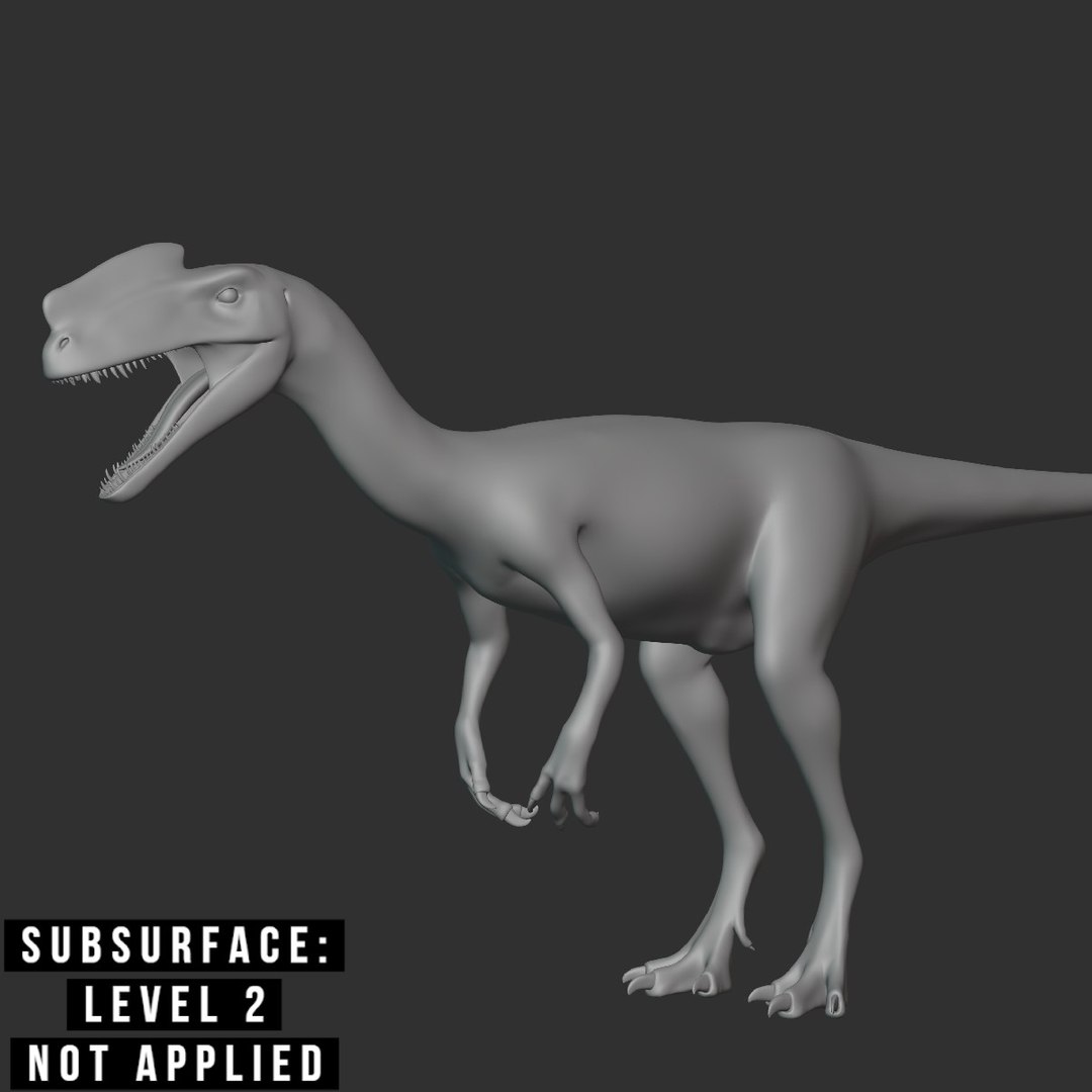 modelo 3d Proceratosaurus Basemesh Low Poly - TurboSquid 1995177