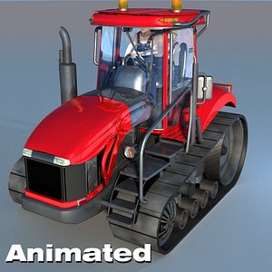 Farm Tractor Rigged Animated