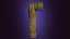 USA old Flashlight Low Poly PBR 2K Low-poly 3D model
