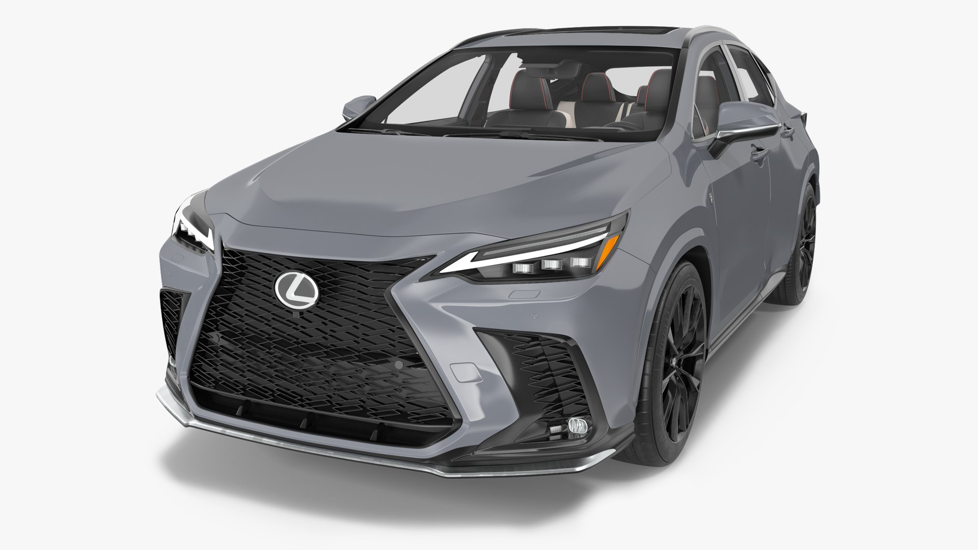 2024 Lexus NX Hybrid Grey 3D model preview