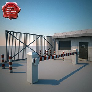 guard building gate obj