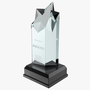 Towering Star Glass Award Trophy