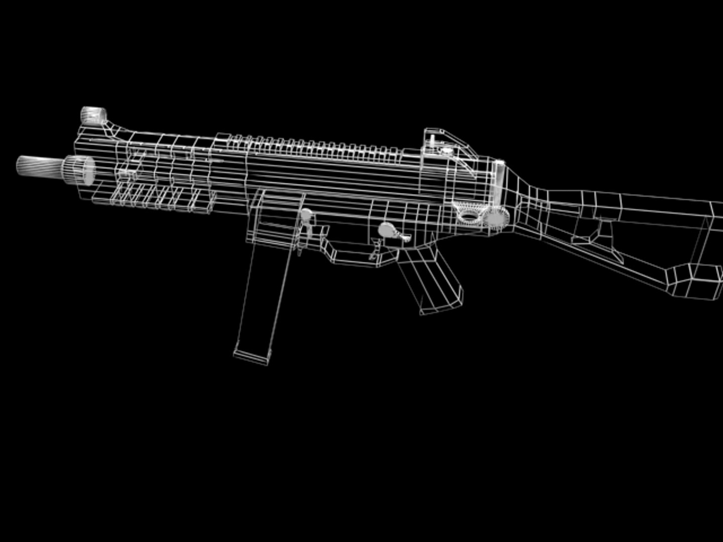 3ds max ump45 submachine gun
