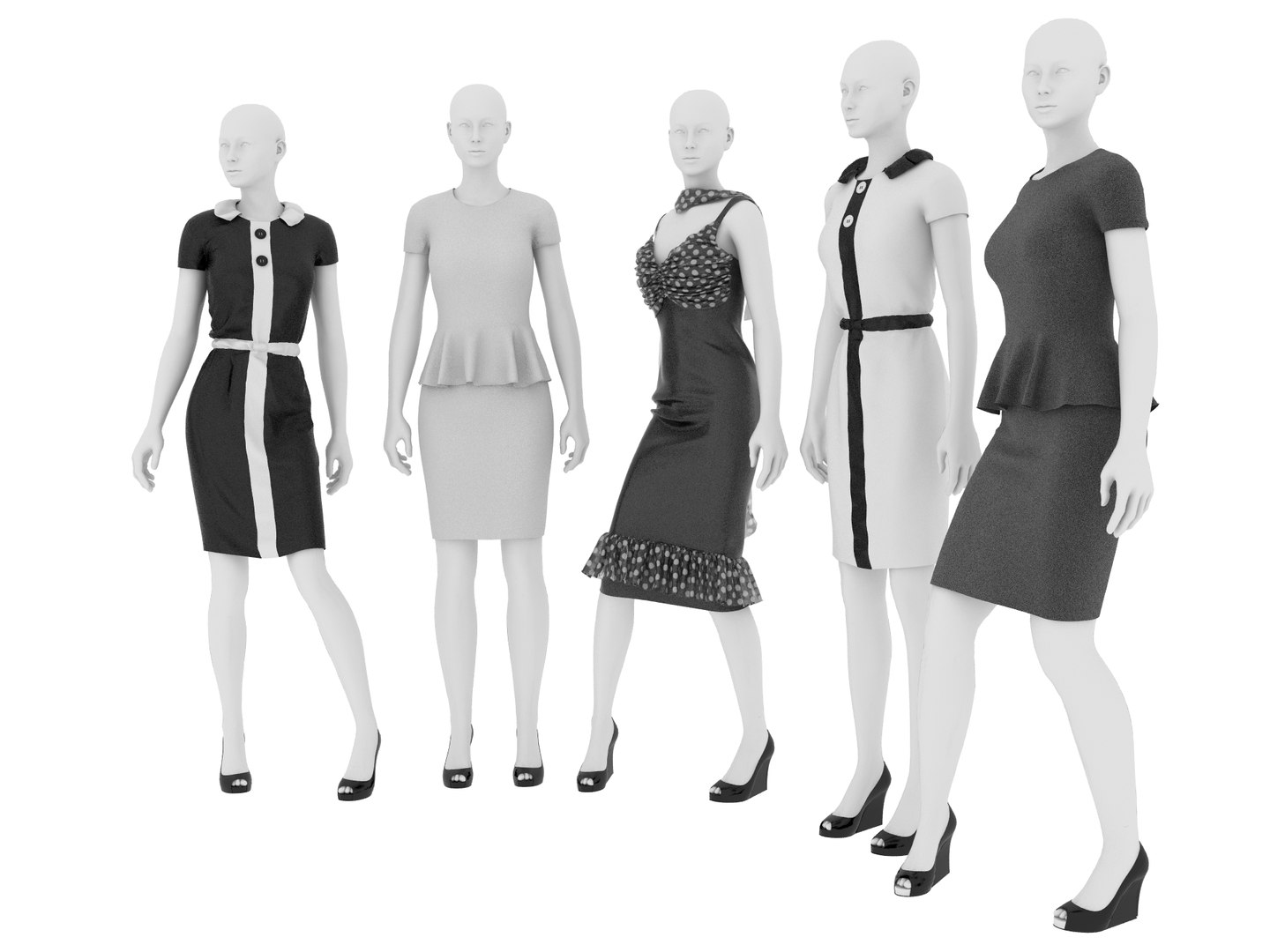 3d Model Dresses Mannequin