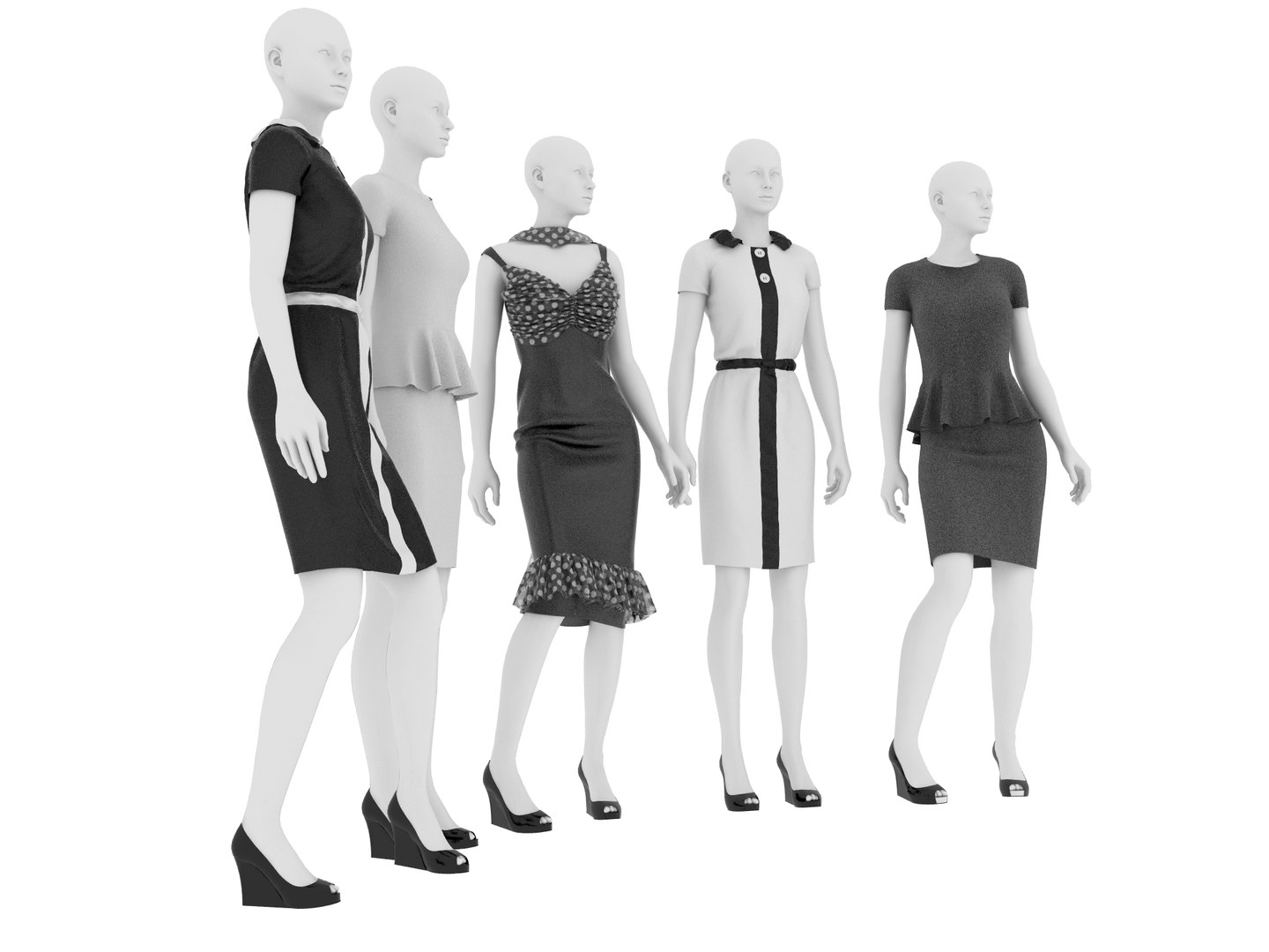 3d Model Dresses Mannequin