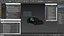 Coche compacto turbo hatchback negro modificado
