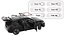Coche compacto turbo hatchback negro modificado