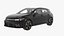 Coche compacto turbo hatchback negro modificado