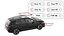 Coche compacto turbo hatchback negro modificado