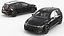 Coche compacto turbo hatchback negro modificado
