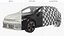 Coche compacto turbo hatchback negro modificado