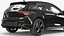 Coche compacto turbo hatchback negro modificado