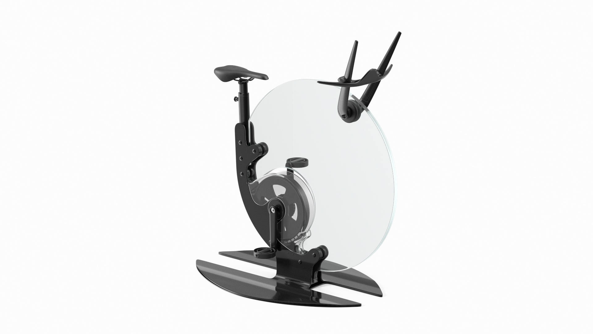 Ciclotte Exercise Bike Crystal Design Black 3D Model TurboSquid