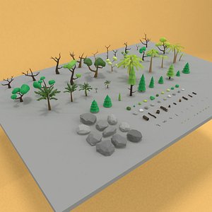 Nature Low Poly Collection 3D model