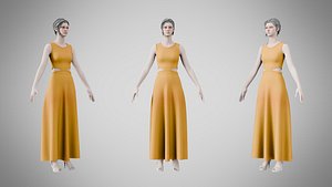 3D Dress 31 Amber Glow
