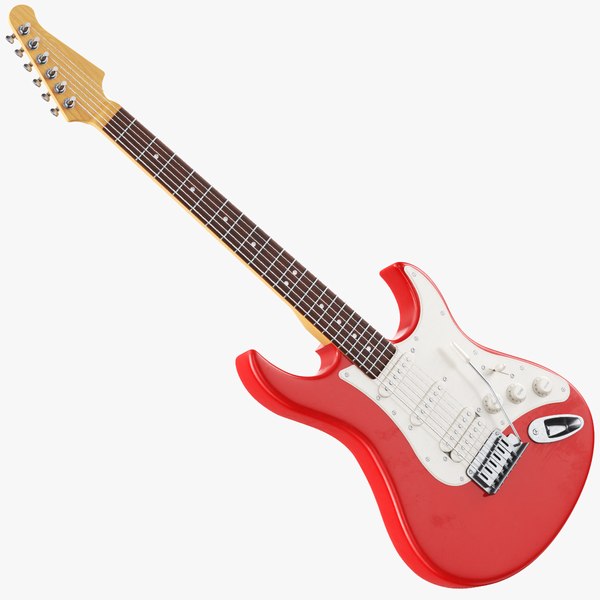 modelo 3d Guitarra eléctrica roja - TurboSquid 1815621