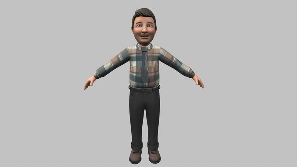 man cartoon 3D model