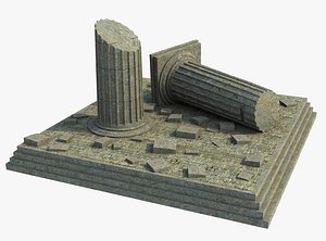 ruin column 3D model