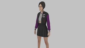 3D Varsity Woman