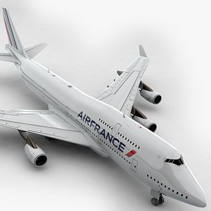 3D boeing 747 air france model
