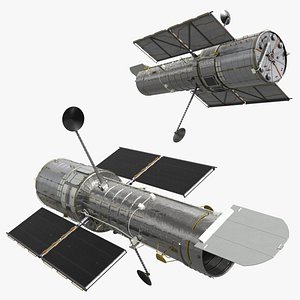 KH-11 Kennan Reconnaissance Satellite Silver 3D model