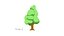 Arbres de dessin animé - pack de six