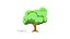 Arbres de dessin animé - pack de six