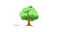 Arbres de dessin animé - pack de six