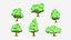 Arbres de dessin animé - pack de six