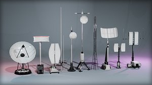 3D SciFi Antenna Props