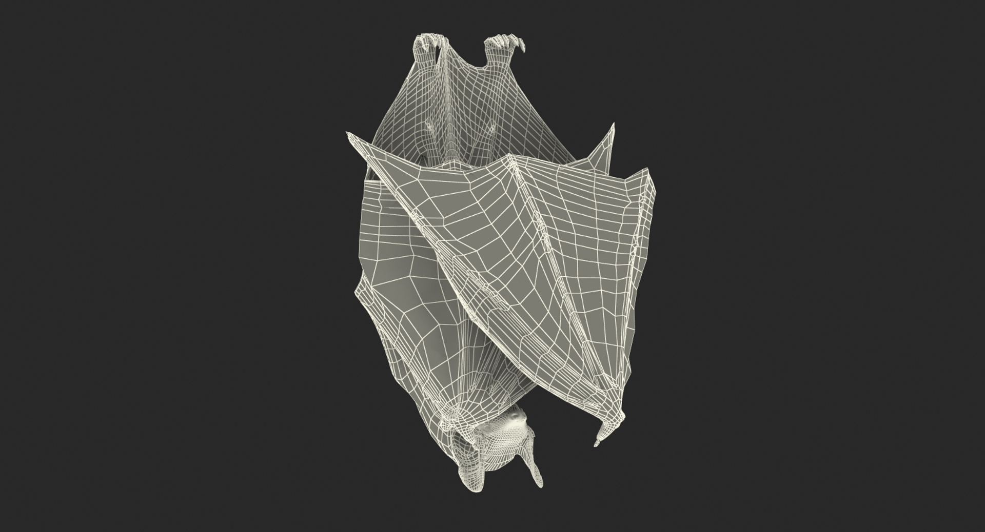Hanging Bat Fur 3d Model