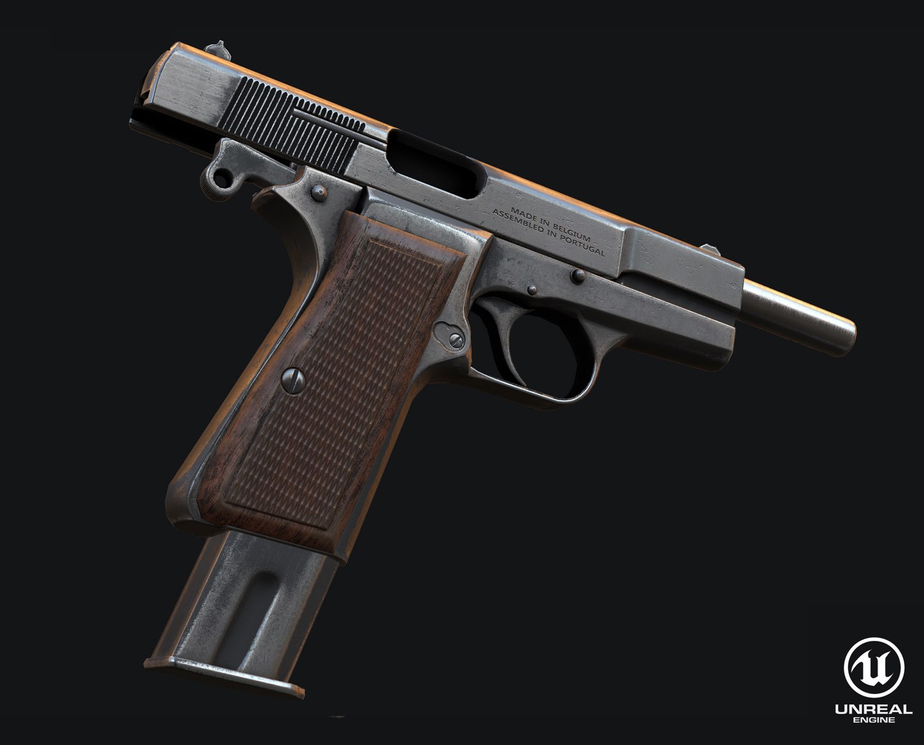 3d Model Browning Pistol