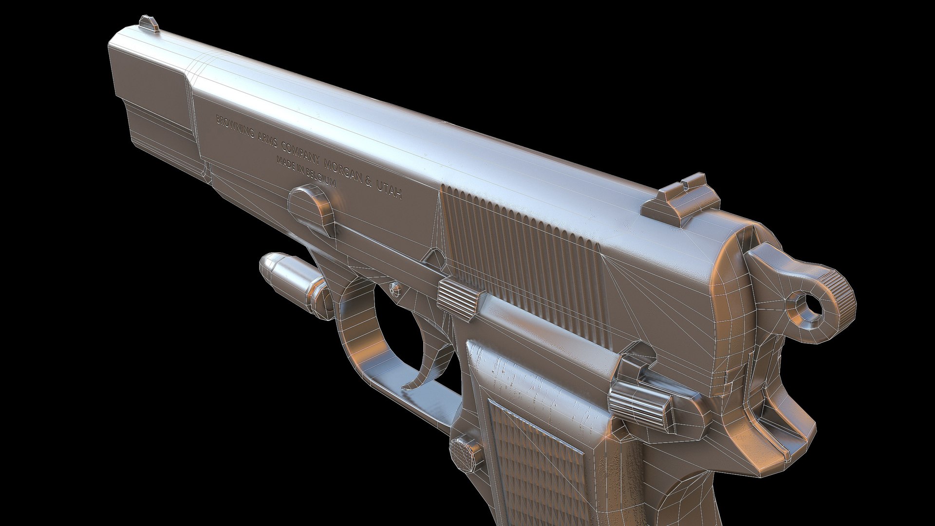 3d Model Browning Pistol