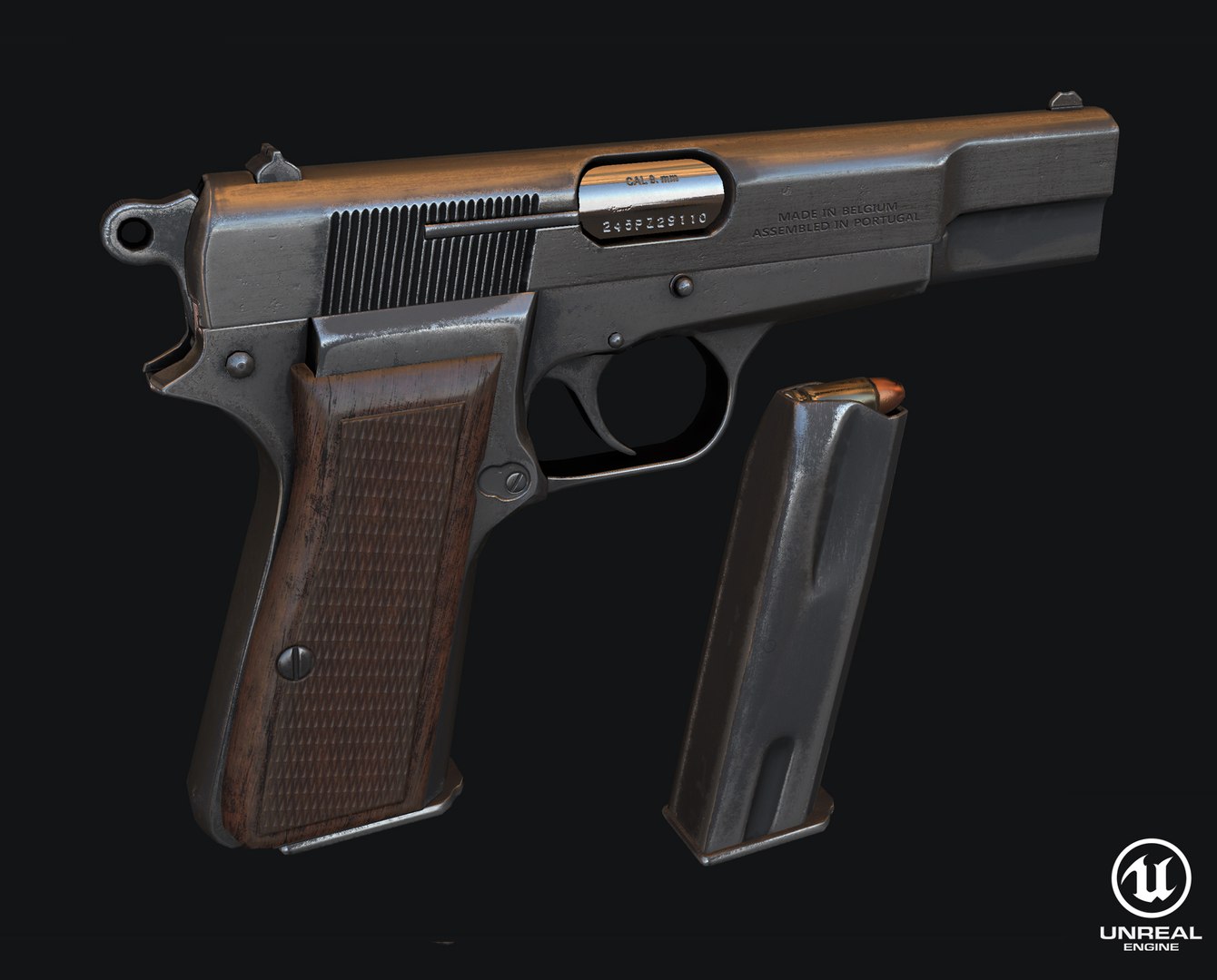 3d Model Browning Pistol