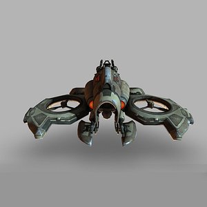 3D Science fiction fighter aircraft science fiction spacecraft in the future