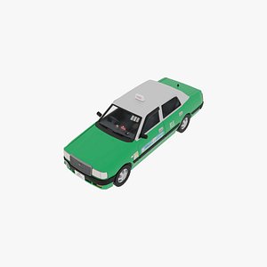 Hong Kong Green Taxi 3D model
