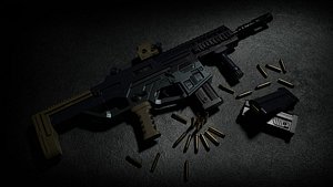 Proctor CP3 SMG Low-poly 3D
