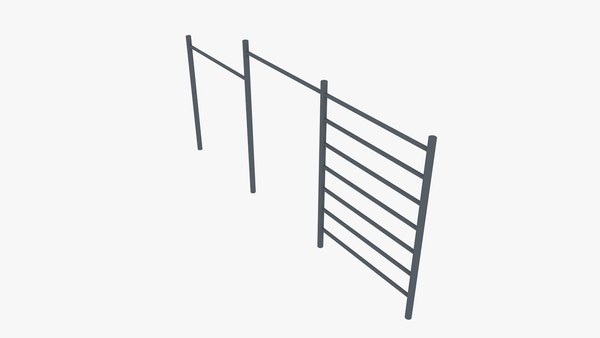 free horizontal bar 3d model