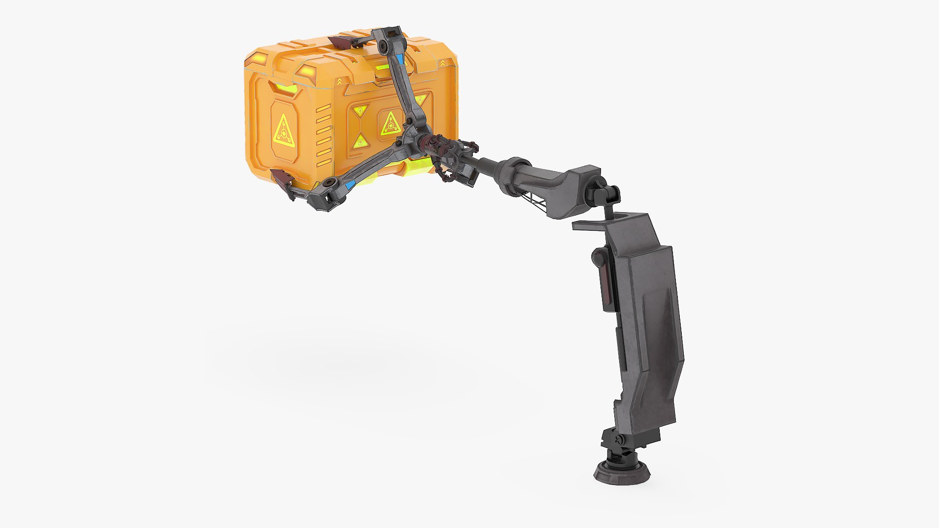 Futuristic Robotic Arm with Cargo 3D model preview