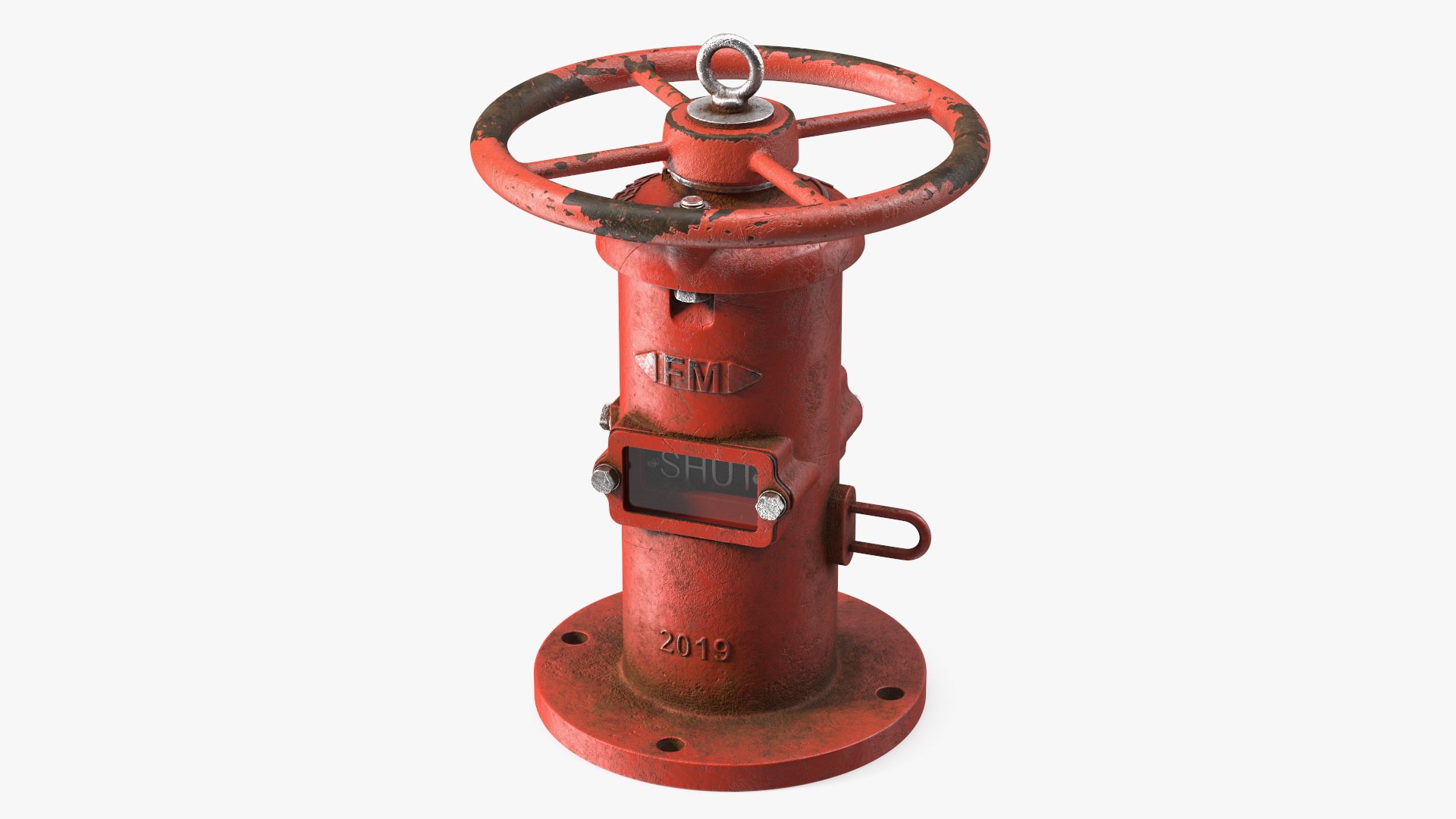 Old Fire Protection Indicator Posts 3D model preview